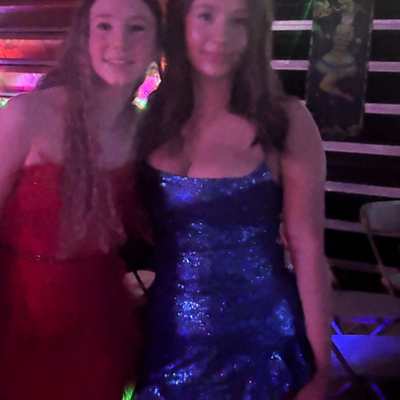 Lucy in the Sky Sparkling Blue Chemise - Picture 5 of 7